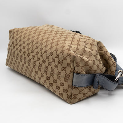 Bamboo Bar Medium Tote GG Supreme Blue Leather