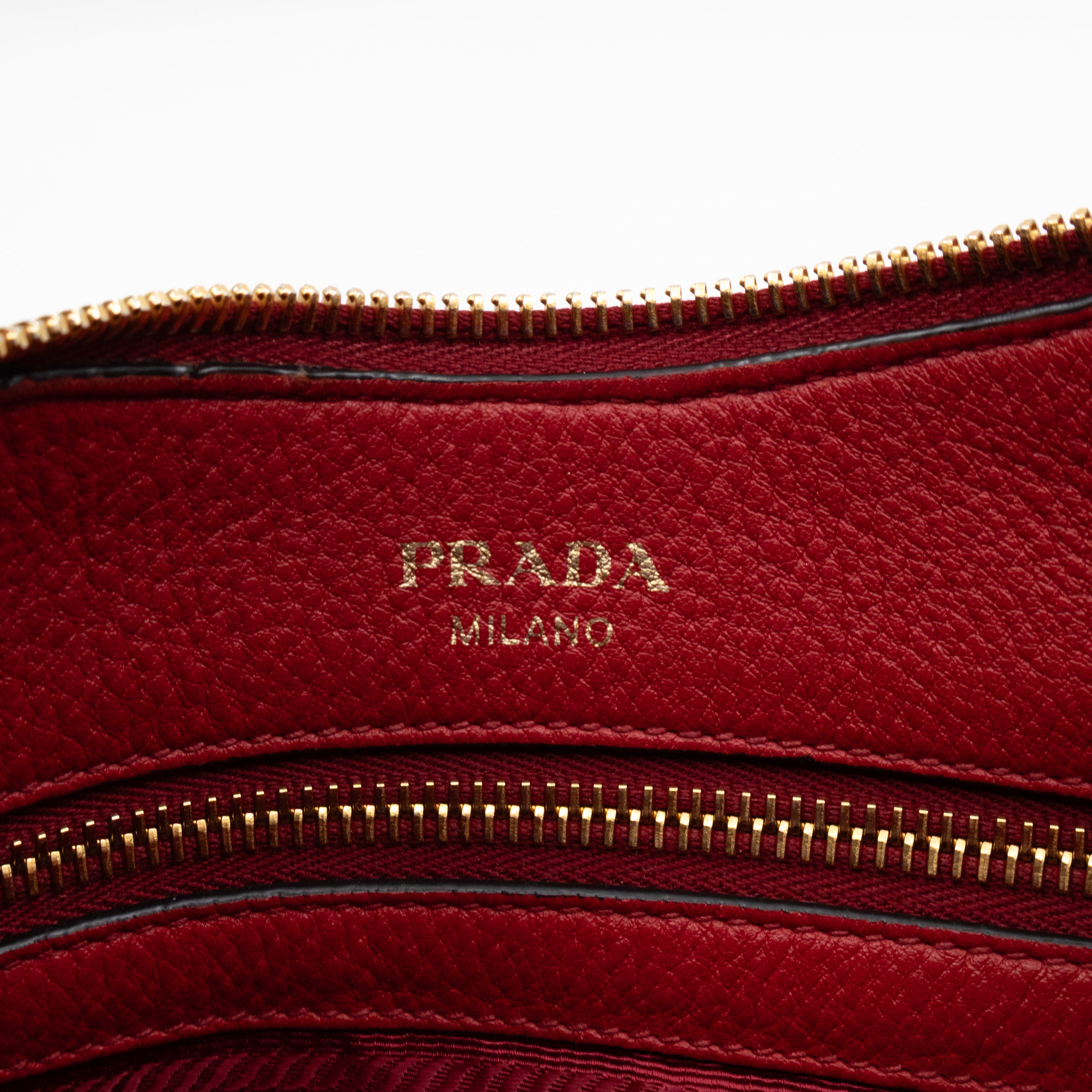 Crossbody Bag Red Vitello Daino Leather