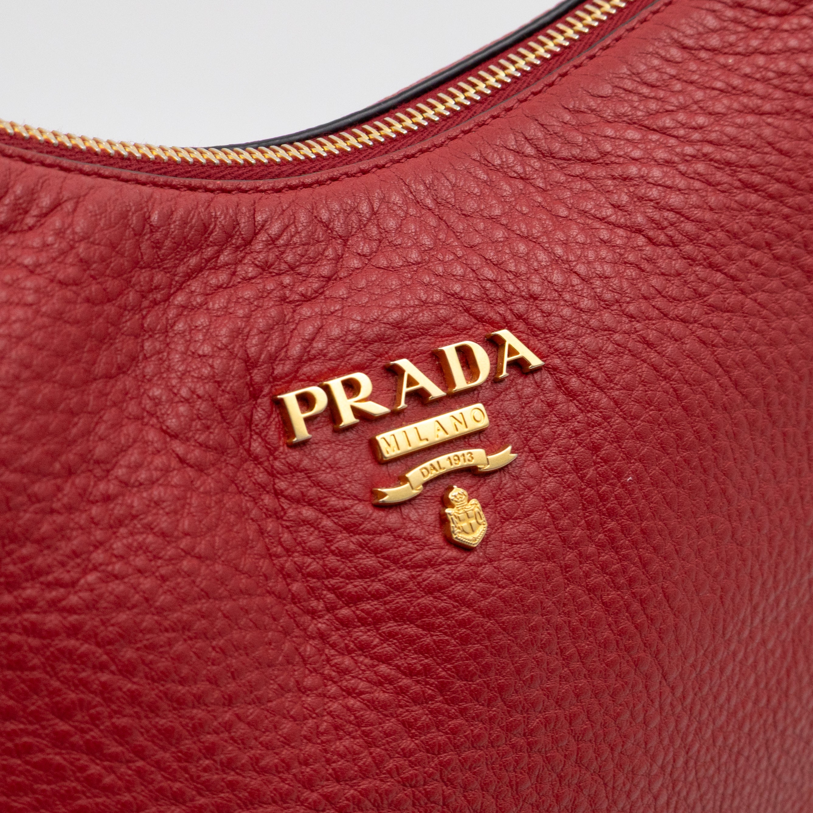 Crossbody Bag Red Vitello Daino Leather