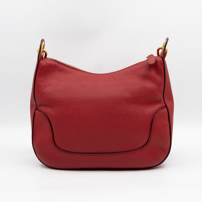 Crossbody Bag Red Vitello Daino Leather