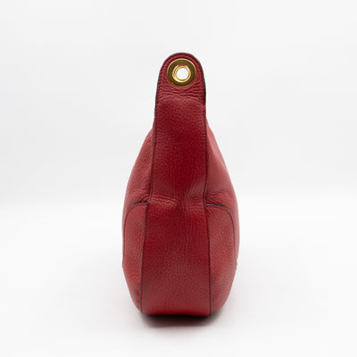 Crossbody Bag Red Vitello Daino Leather