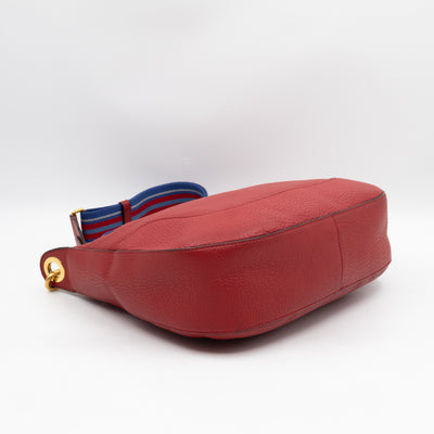 Crossbody Bag Red Vitello Daino Leather