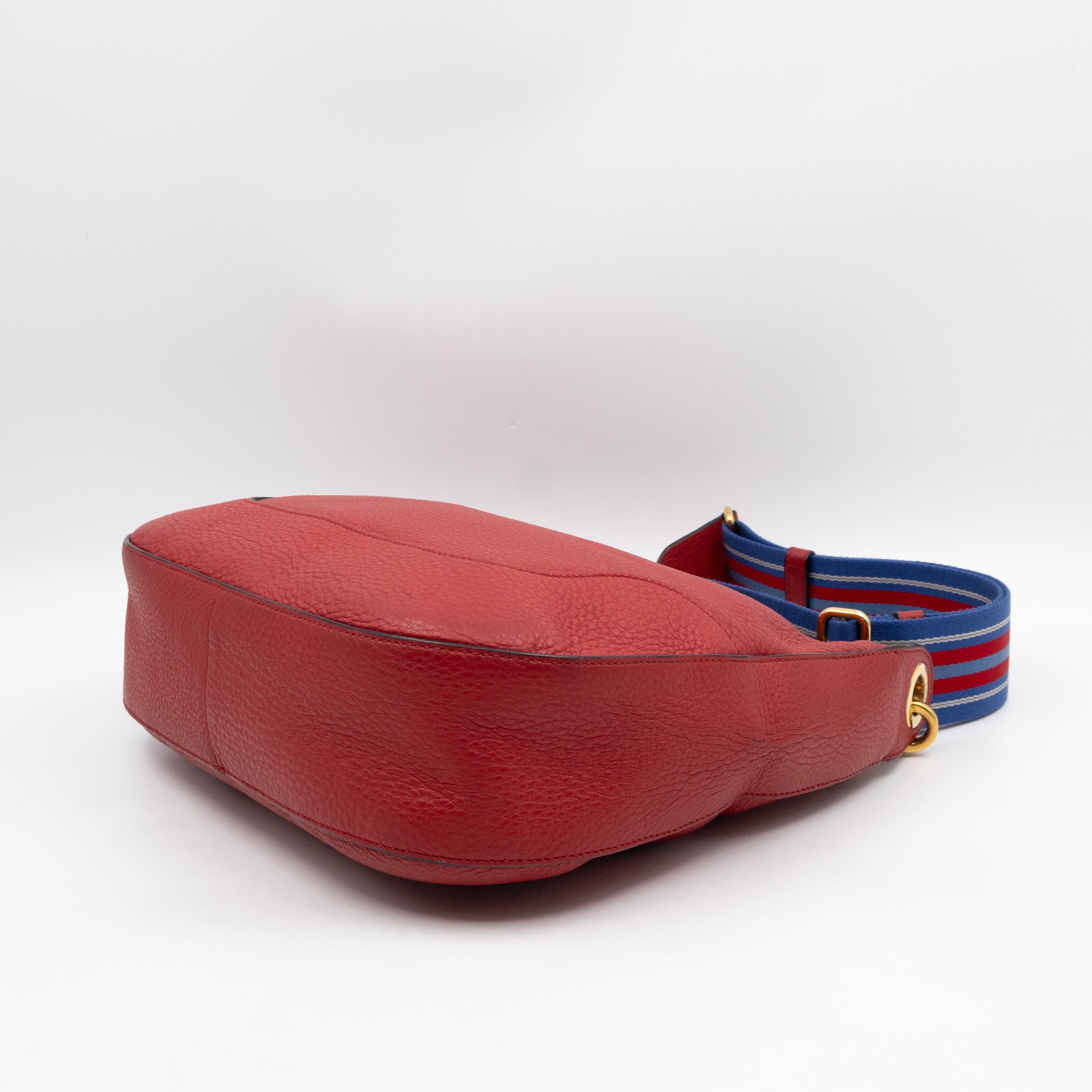 Crossbody Bag Red Vitello Daino Leather
