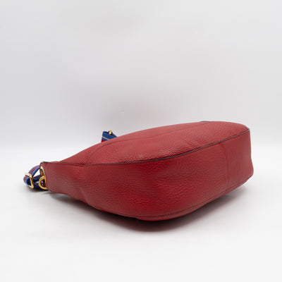 Crossbody Bag Red Vitello Daino Leather