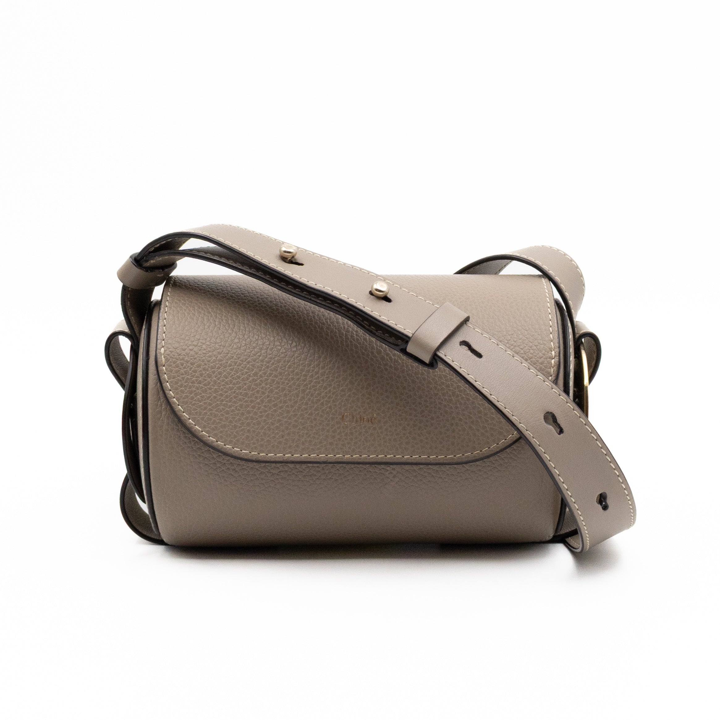 Chloé DARRYL MINI CROSSBODY BAG Chloé Darryl Mini Crossbody Bag Grey Leather – Queen Station