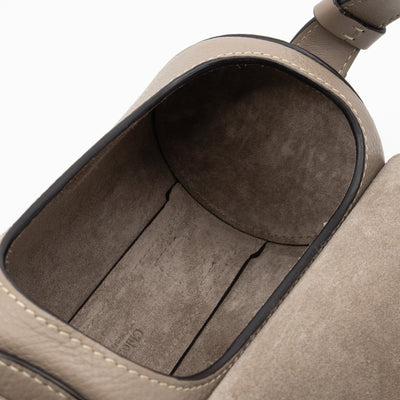 Darryl Mini Crossbody Bag Grey Leather