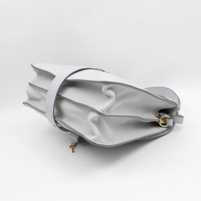 Aby Day Medium Top Handle Shoulder Bag Light Grey Leather
