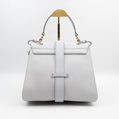 Aby Day Medium Top Handle Shoulder Bag Light Grey Leather