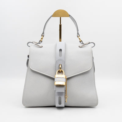Aby Day Medium Top Handle Shoulder Bag Light Grey Leather