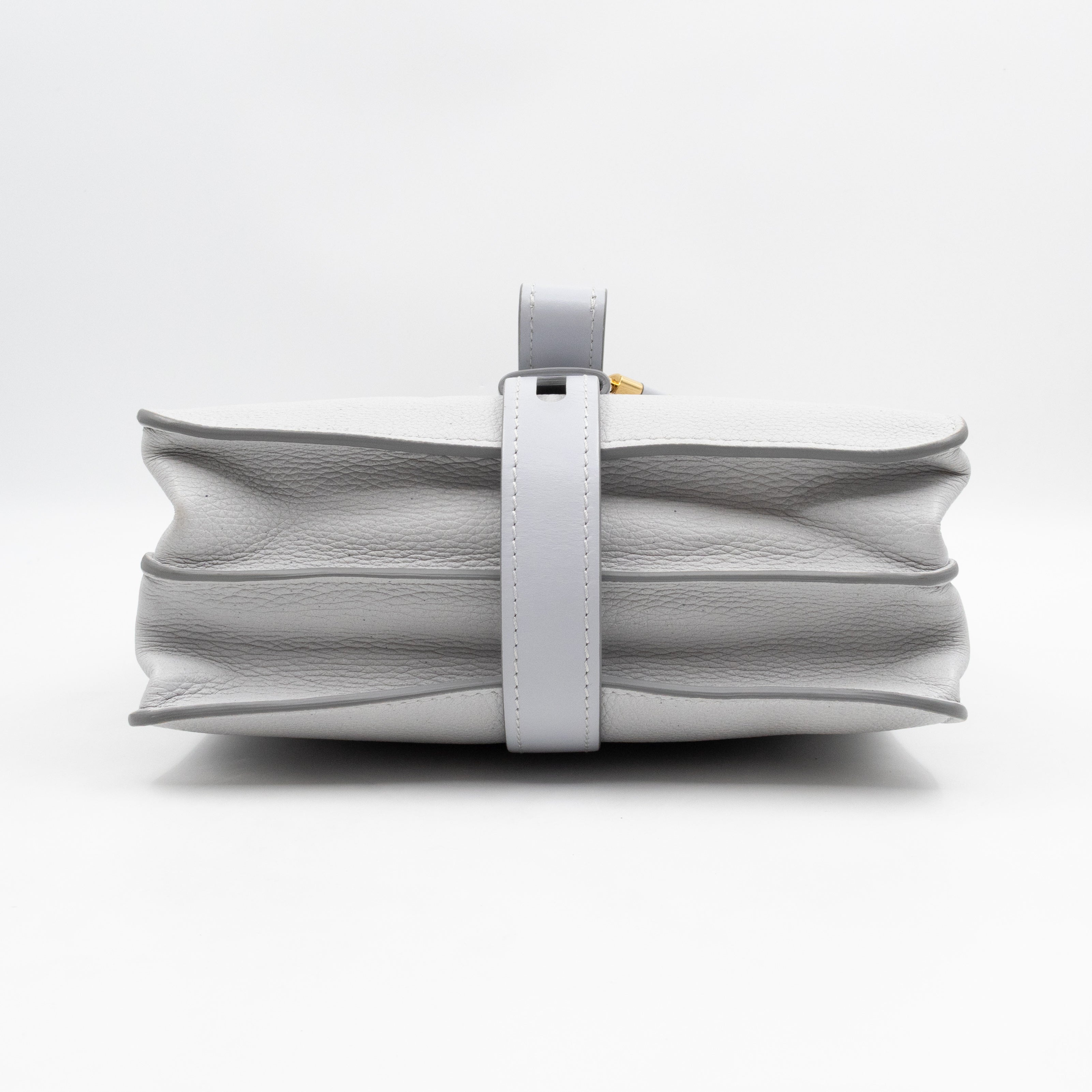 Aby Day Medium Top Handle Shoulder Bag Light Grey Leather