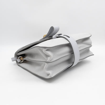 Aby Day Medium Top Handle Shoulder Bag Light Grey Leather