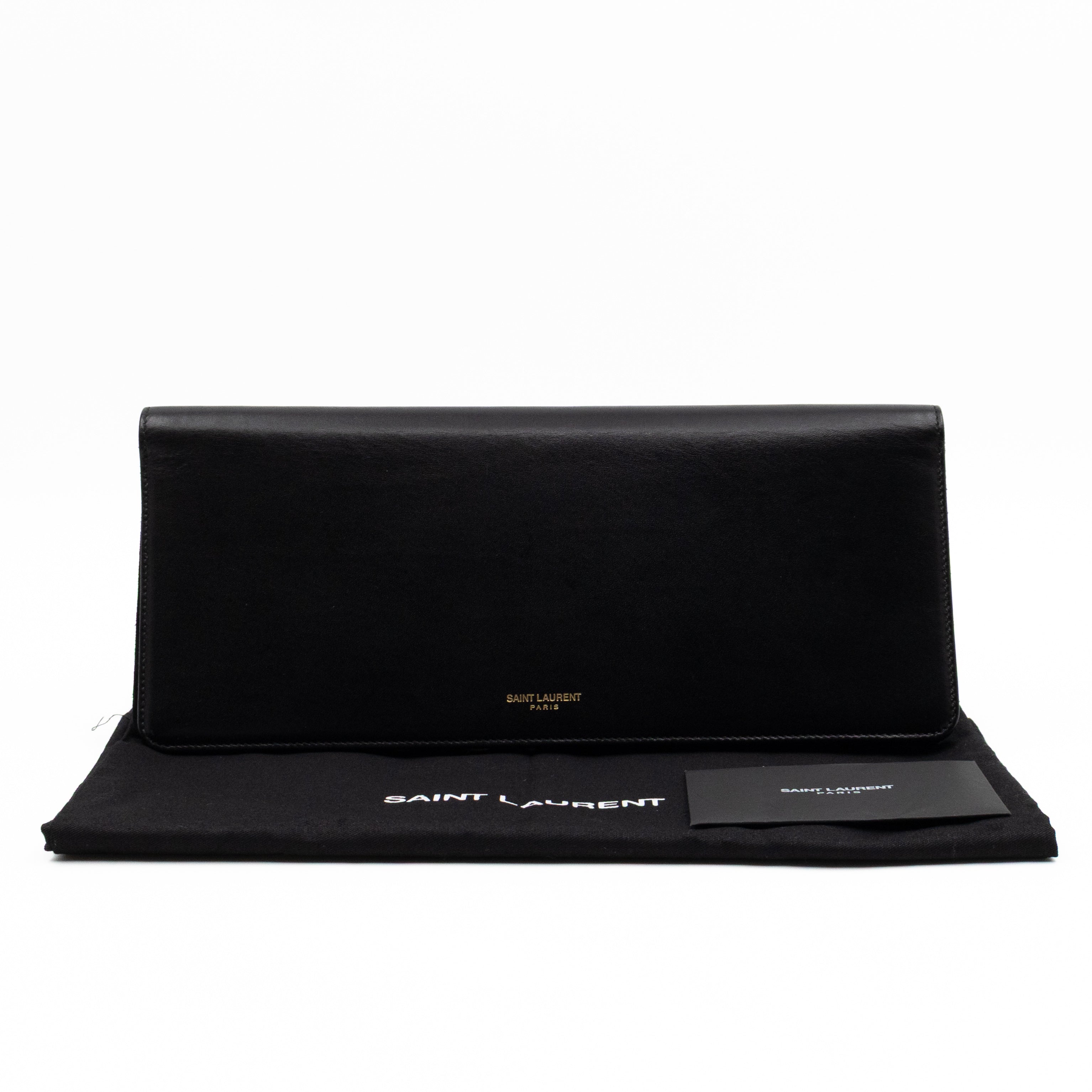 Marquage Bifold Clutch Black Leather