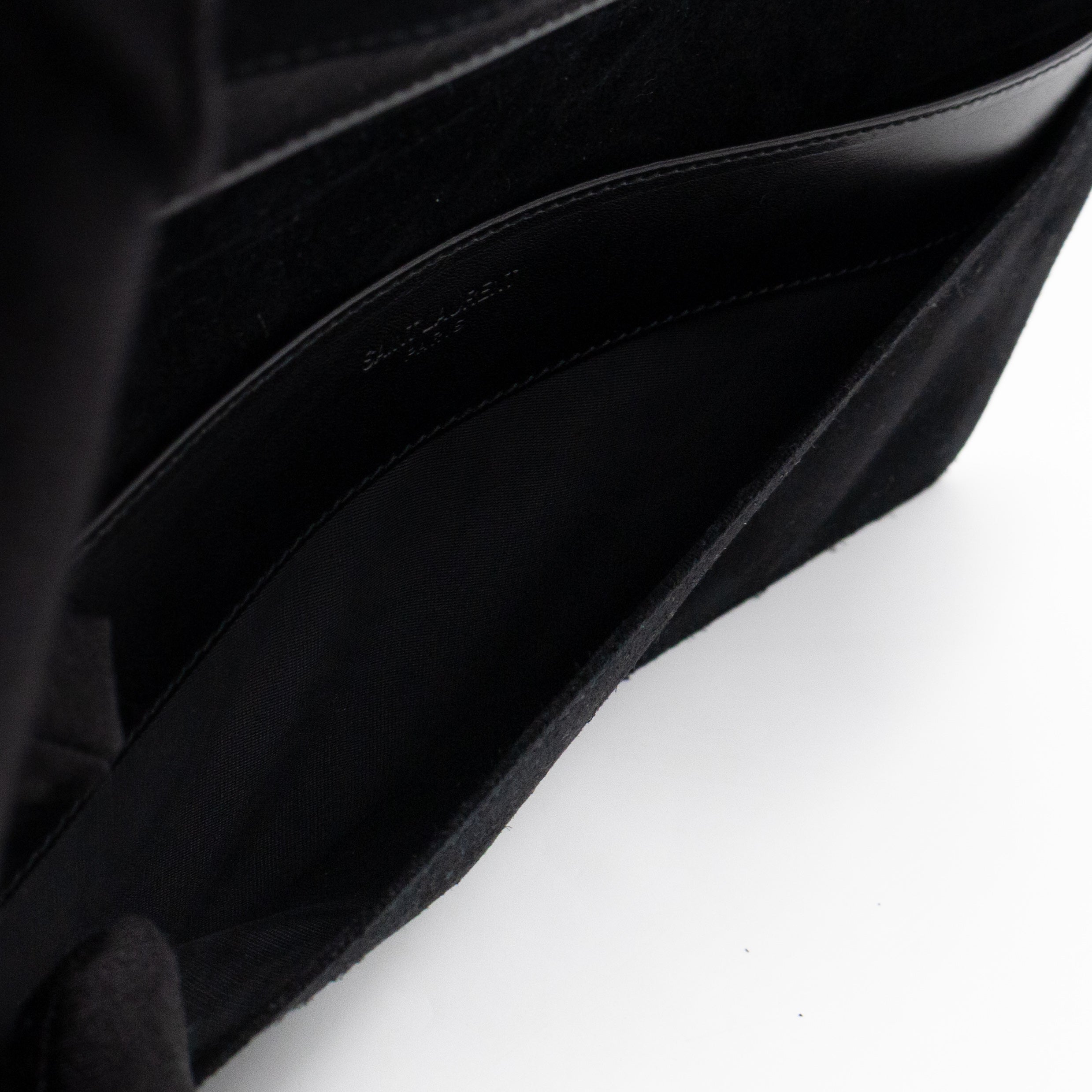 Marquage Bifold Clutch Black Leather