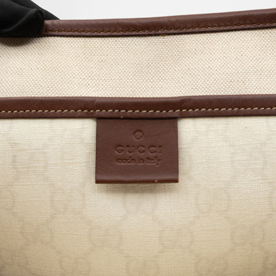 Web Loop Tote Medium White GG Supreme Canvas