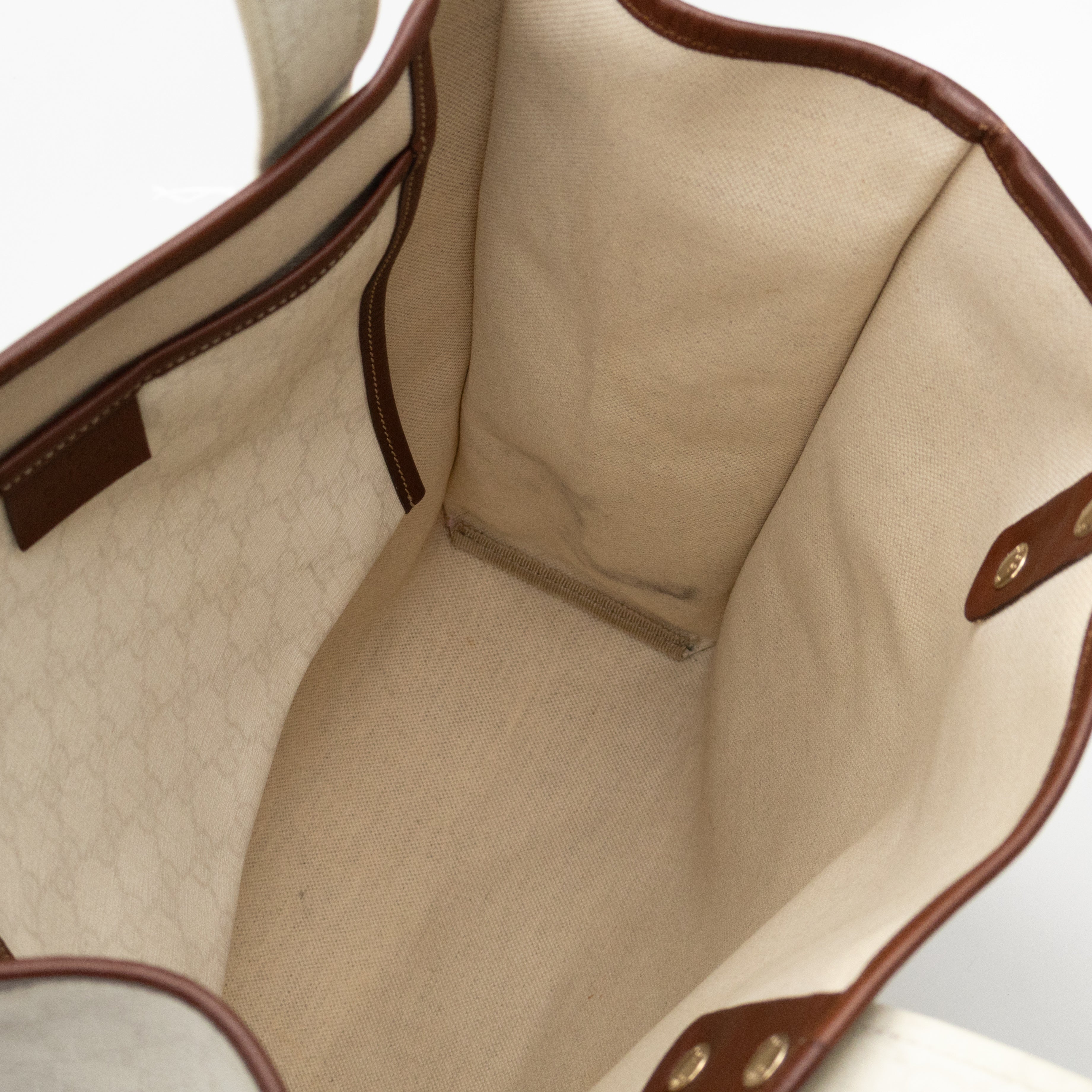 Web Loop Tote Medium White GG Supreme Canvas