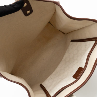 Web Loop Tote Medium White GG Supreme Canvas