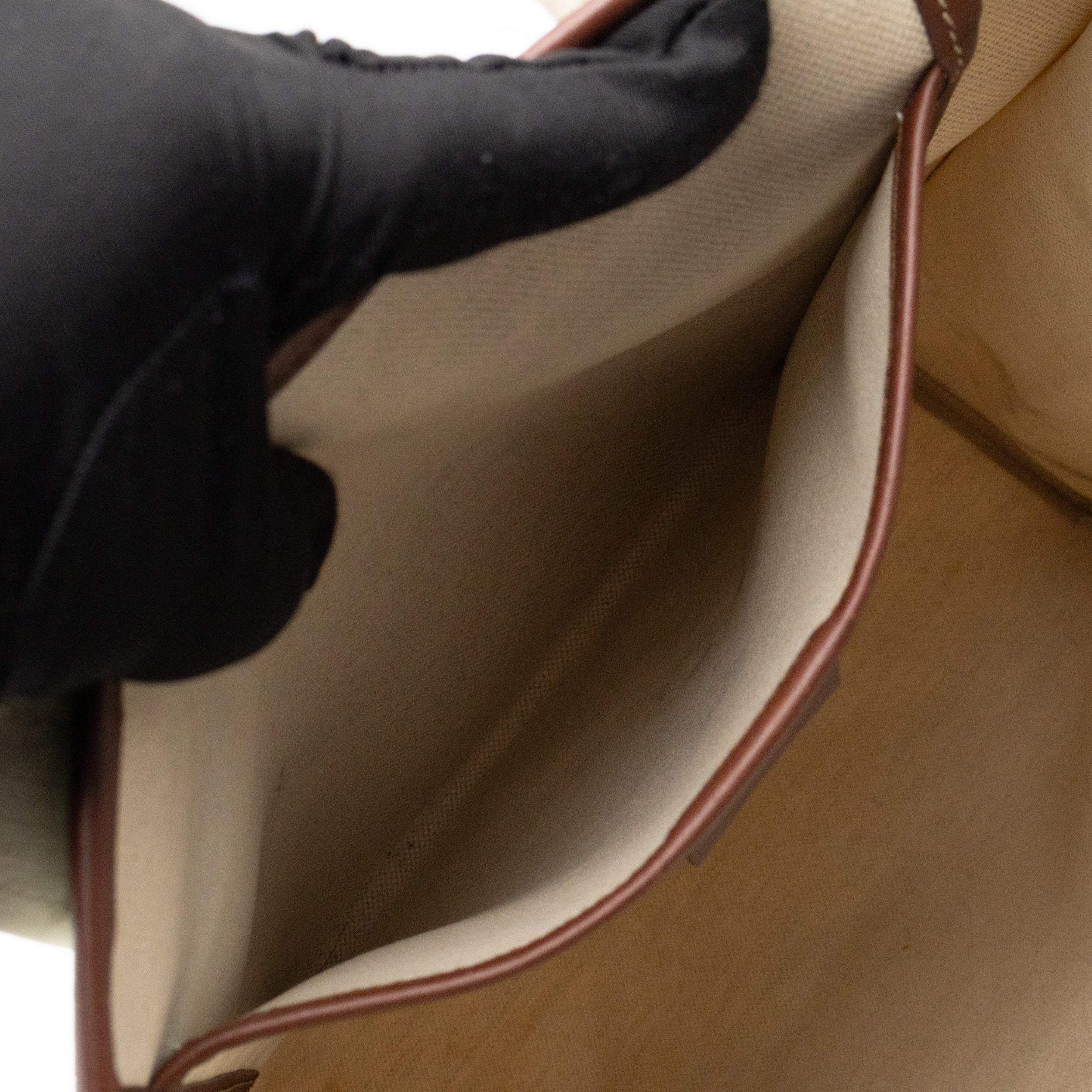 Web Loop Tote Medium White GG Supreme Canvas