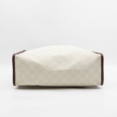 Web Loop Tote Medium White GG Supreme Canvas