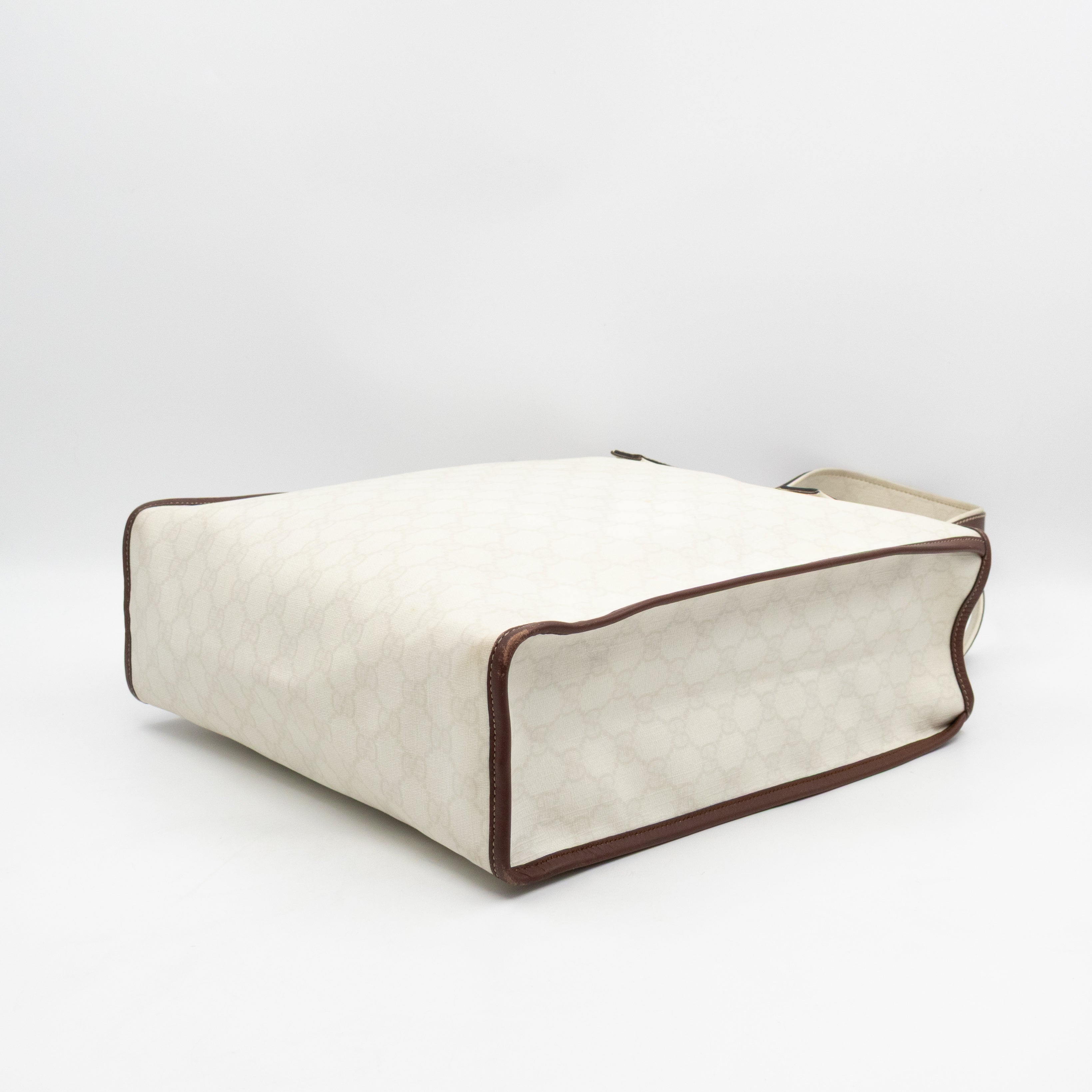 Web Loop Tote Medium White GG Supreme Canvas