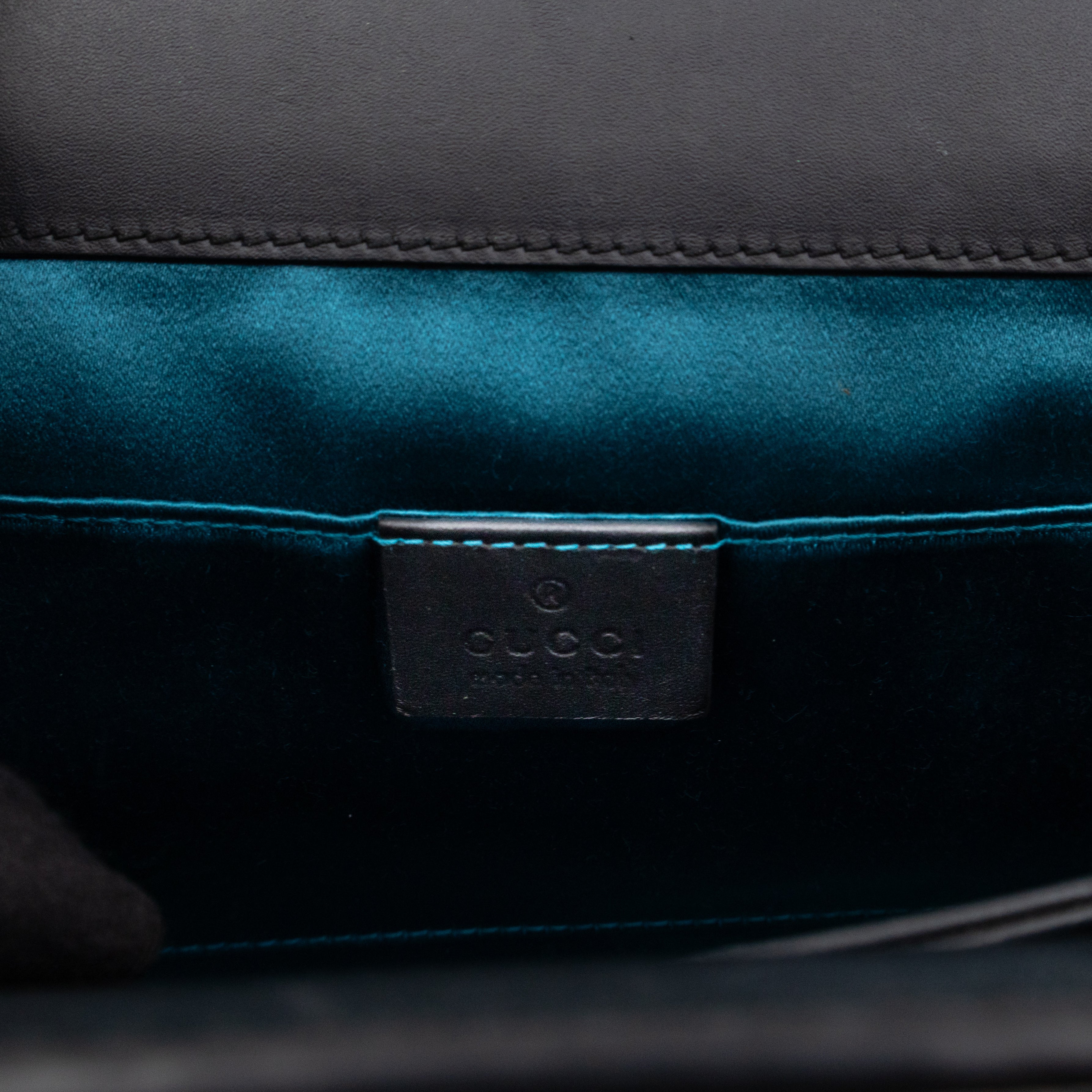 Ophidia Chain GG Small Shoulder Bag Black Suede