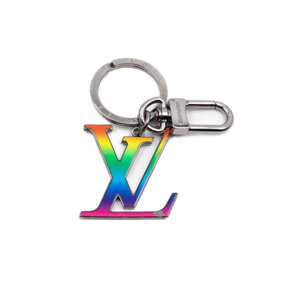 LV Initials Charm & Key Holder Rainbow