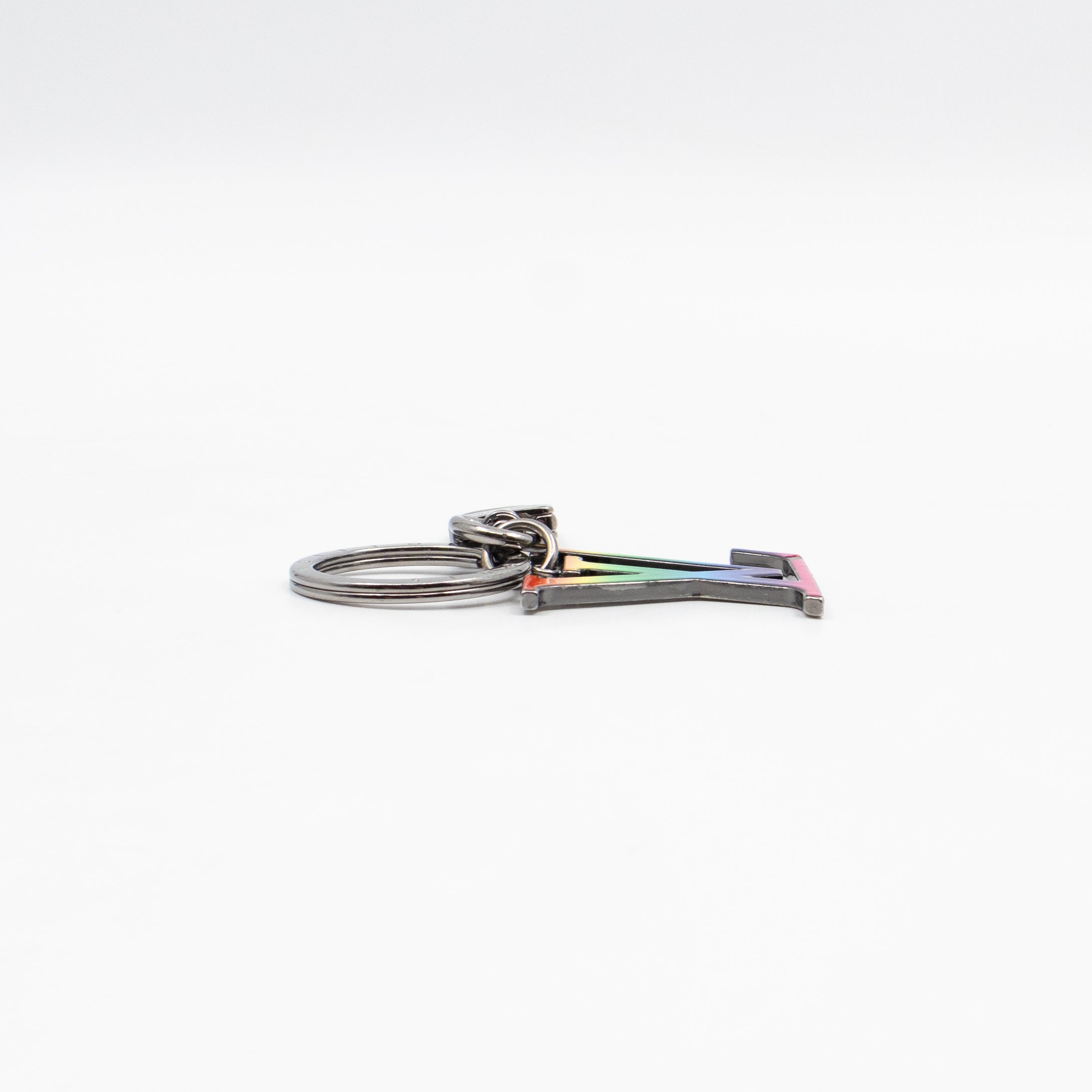 LV Initials Charm & Key Holder Rainbow