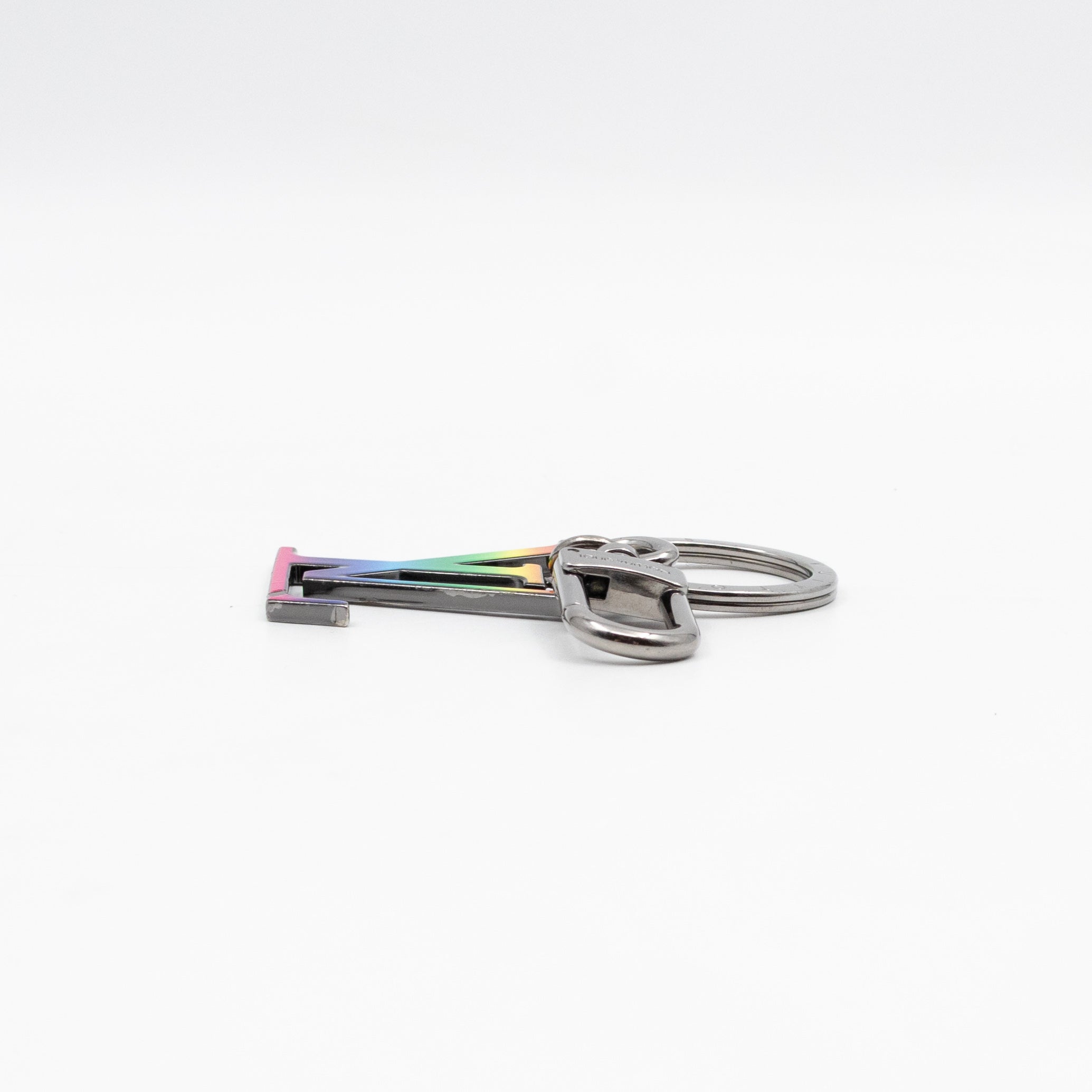 LV Initials Charm & Key Holder Rainbow