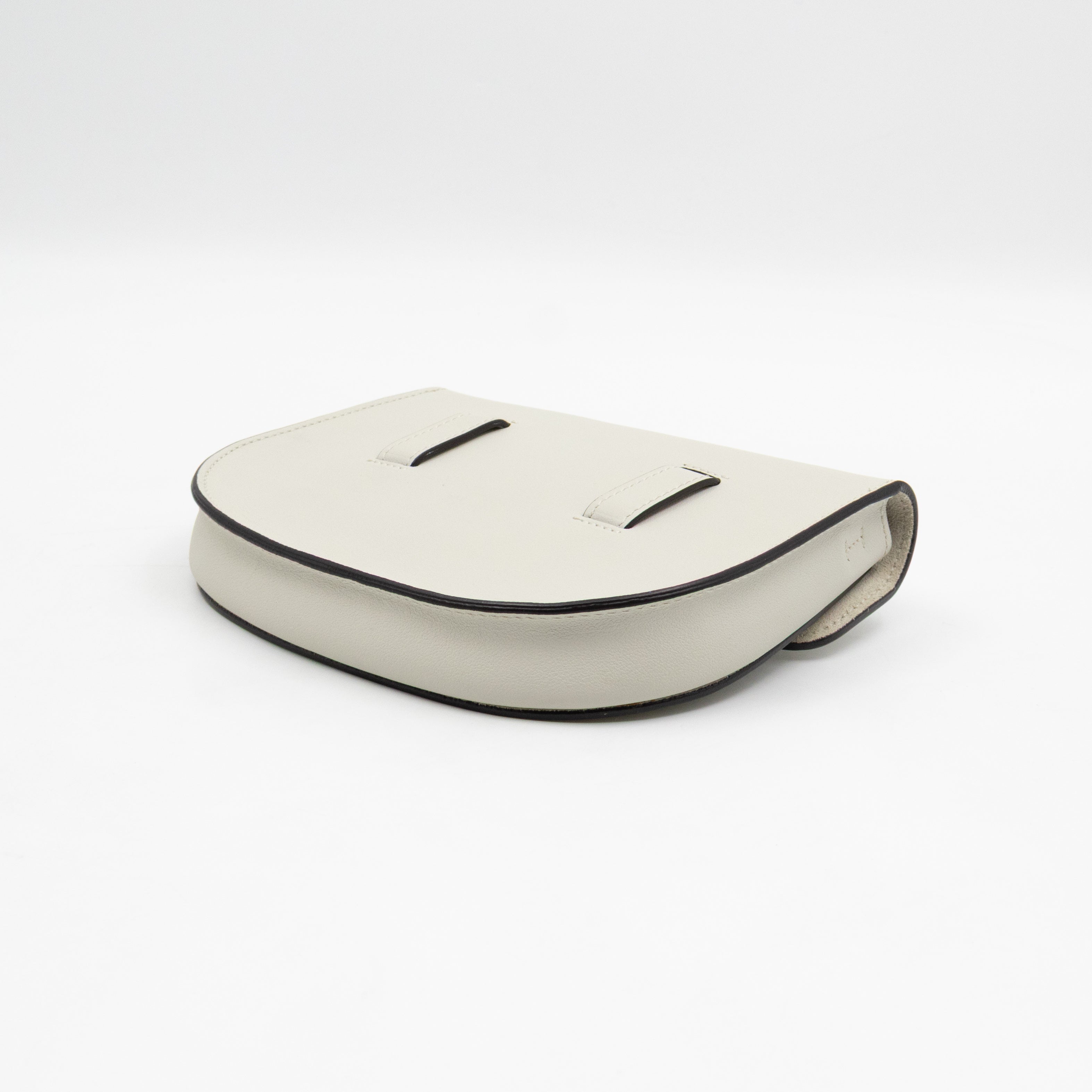 Symmetrical Mini Crossbody Bag White Leather