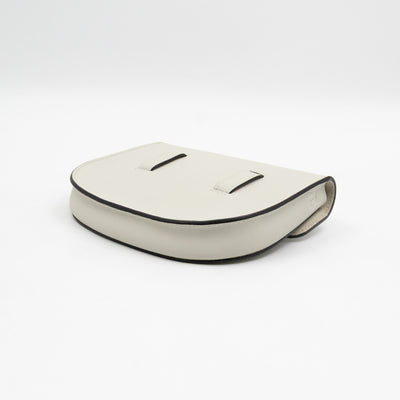 Symmetrical Mini Crossbody Bag White Leather