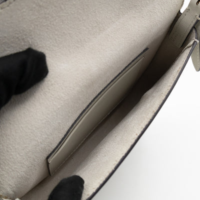 Symmetrical Mini Crossbody Bag White Leather