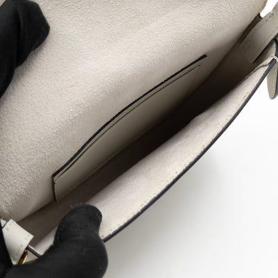Symmetrical Mini Crossbody Bag White Leather