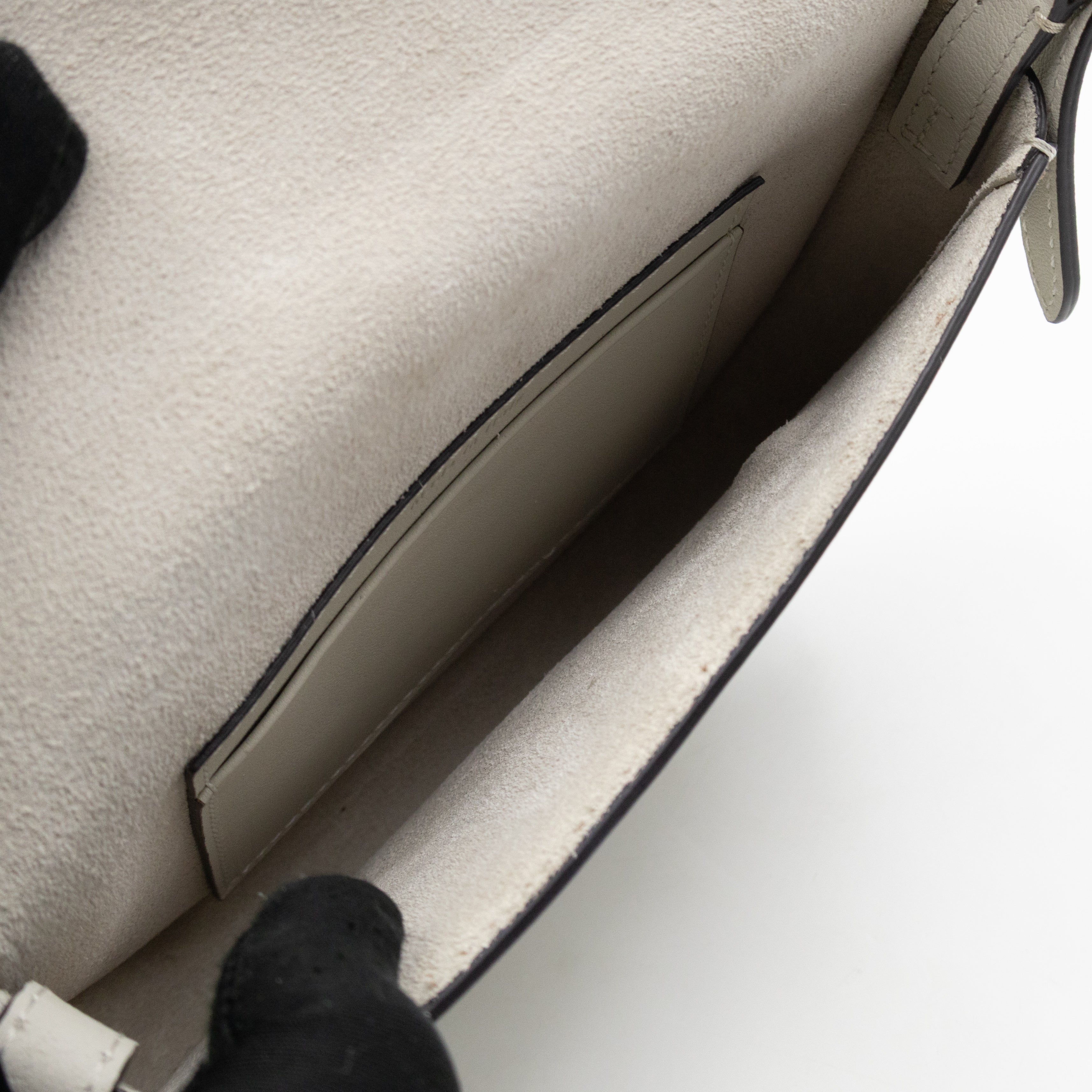 Symmetrical Mini Crossbody Bag White Leather