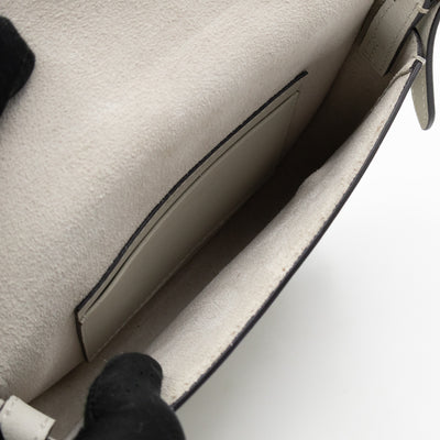 Symmetrical Mini Crossbody Bag White Leather