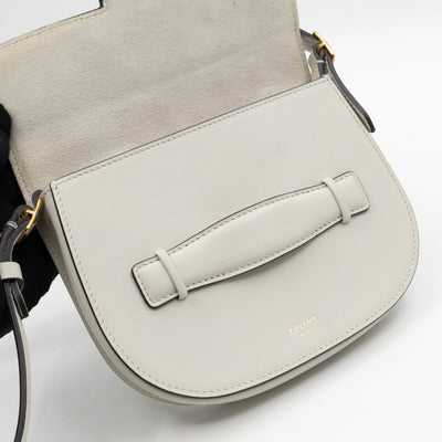 Symmetrical Mini Crossbody Bag White Leather