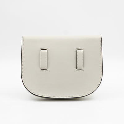 Symmetrical Mini Crossbody Bag White Leather