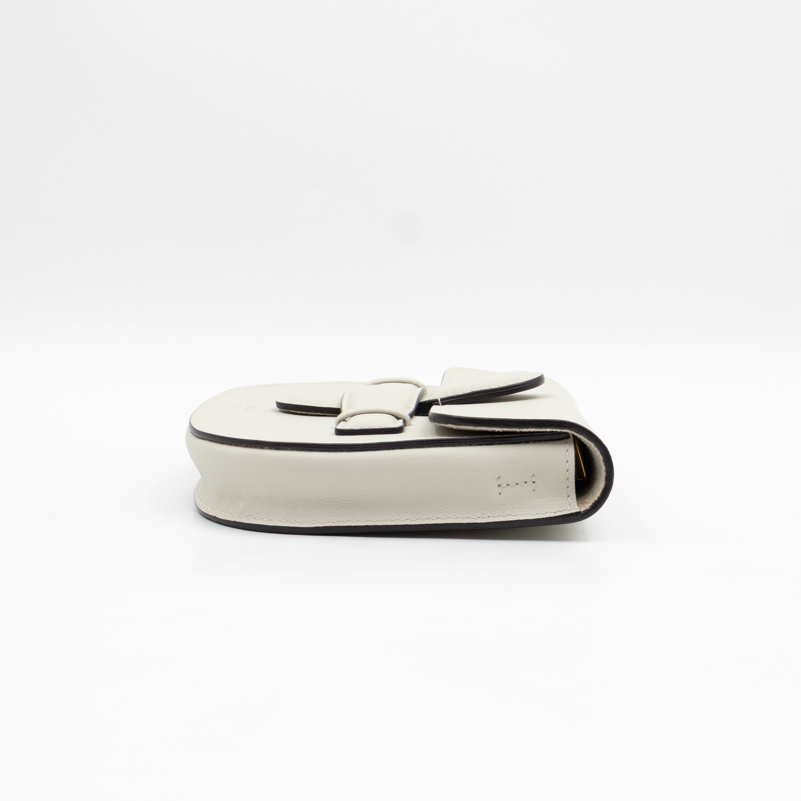 Symmetrical Mini Crossbody Bag White Leather