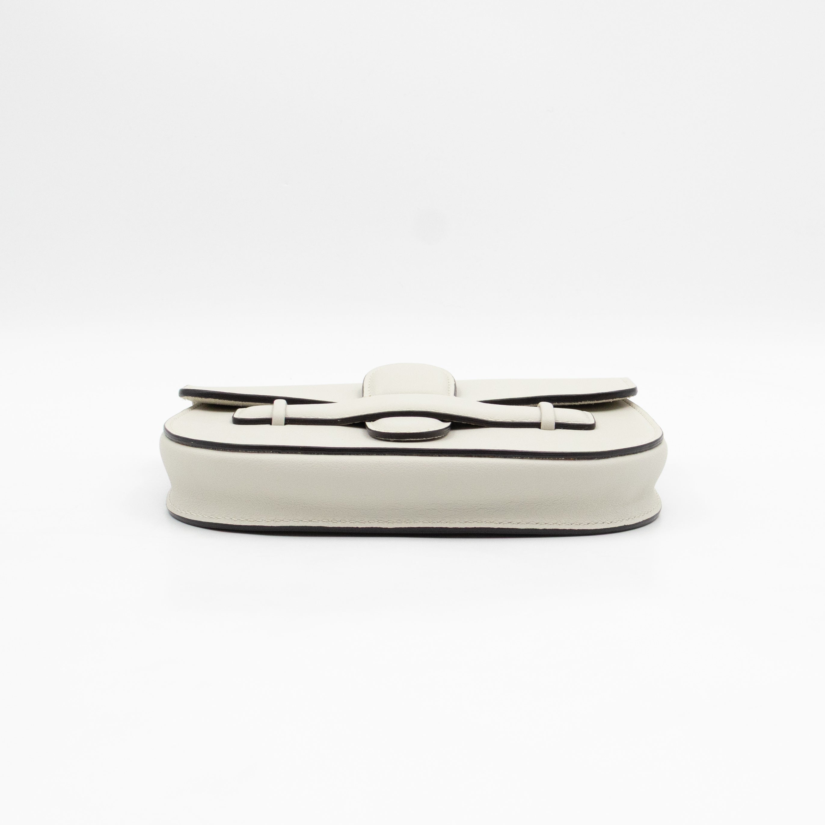 Symmetrical Mini Crossbody Bag White Leather