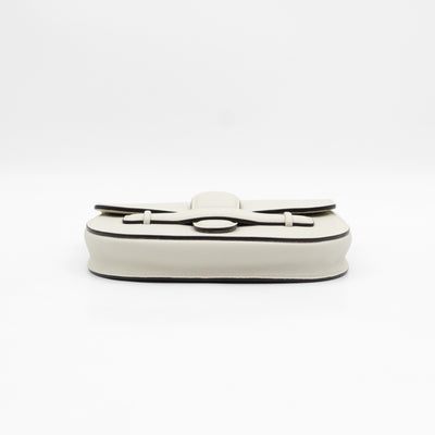 Symmetrical Mini Crossbody Bag White Leather