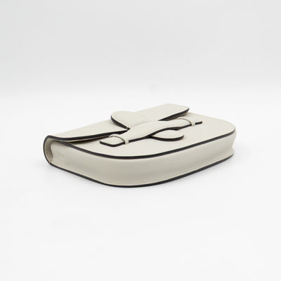 Symmetrical Mini Crossbody Bag White Leather