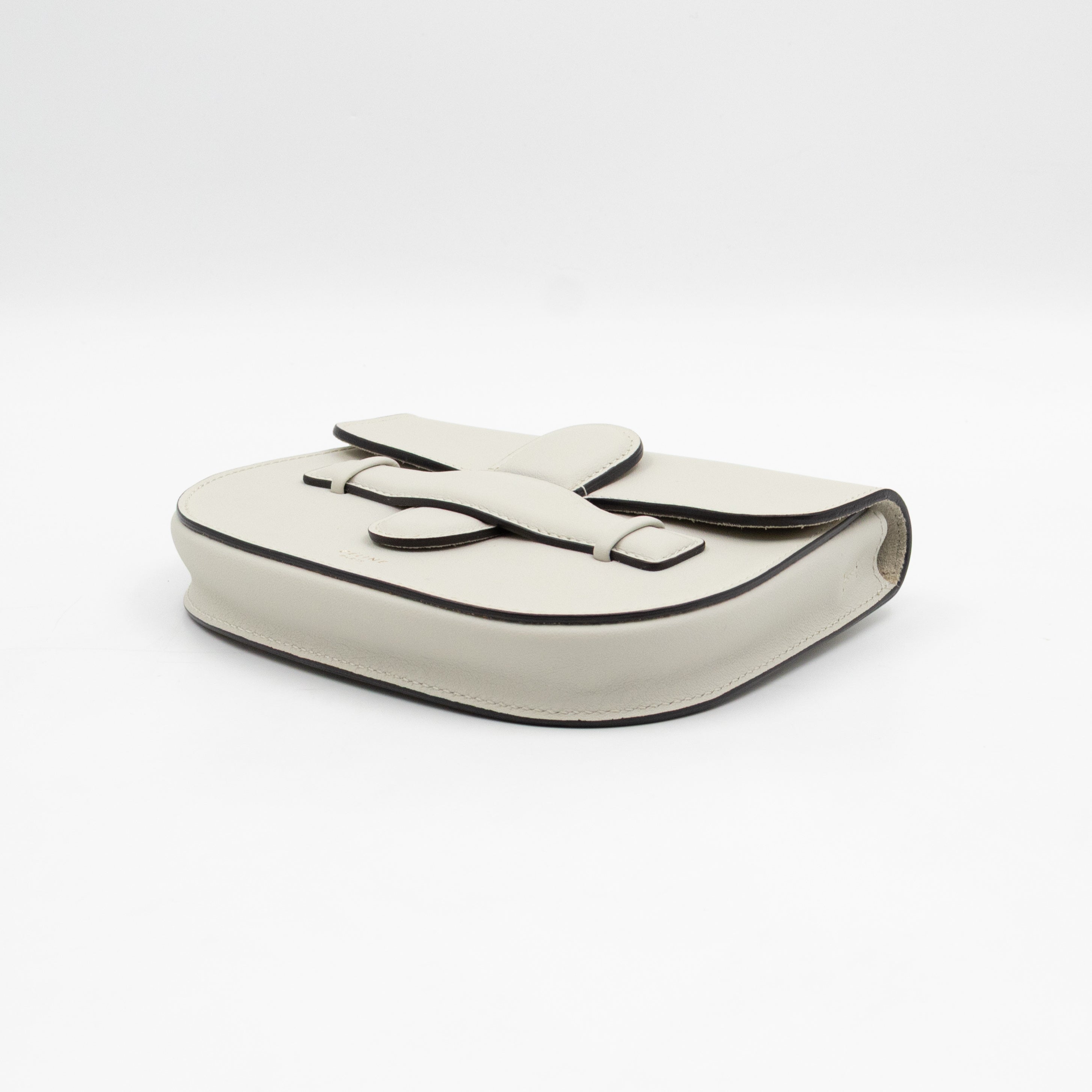 Symmetrical Mini Crossbody Bag White Leather