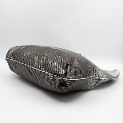 Hollywood Hobo Tote Perforated Metallic Ombre Leather Silver