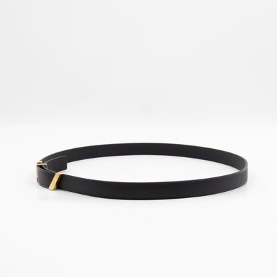 Initials 20 mm Belt Black Leather 85 cm