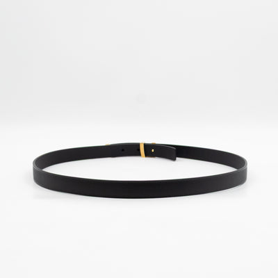 Initials 20 mm Belt Black Leather 85 cm