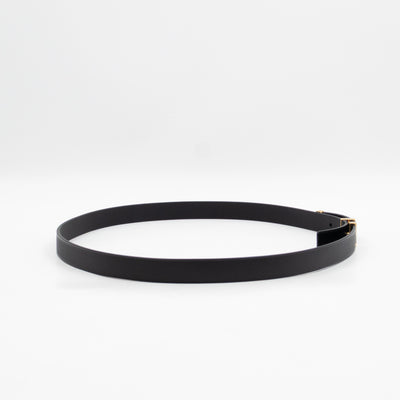 Initials 20 mm Belt Black Leather 85 cm