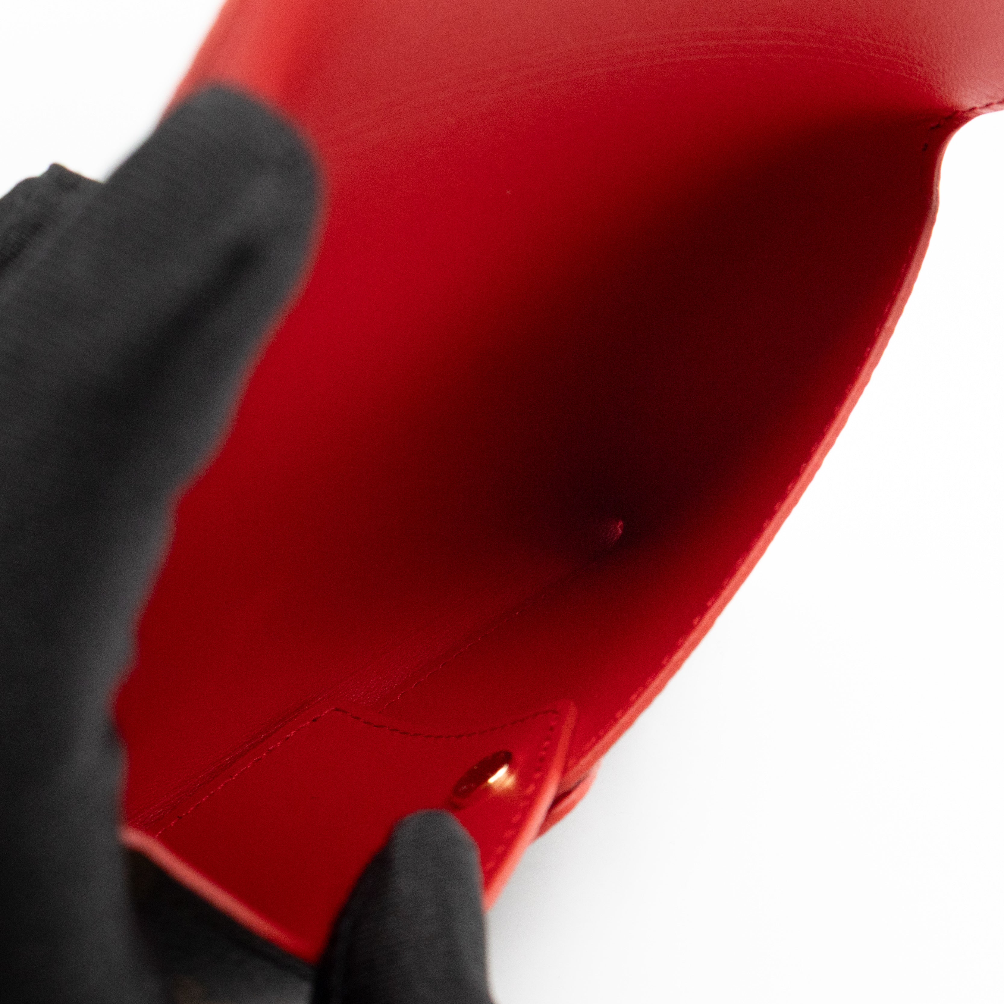 Kirigami Pochette Medium Monogram Red