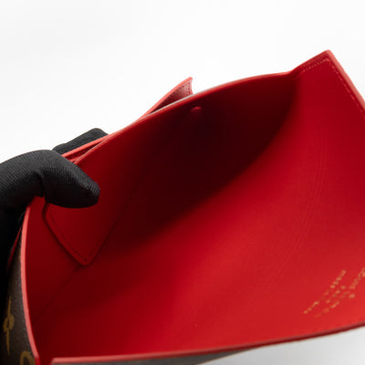 Kirigami Pochette Medium Monogram Red