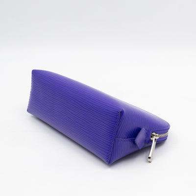 Cosmetic Pouch PM Purple Epi Leather