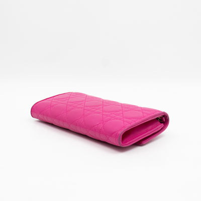 Lady Dior Wallet on Chain Pink Leather
