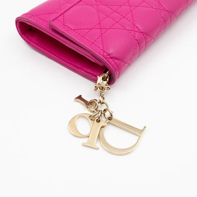 Lady Dior Wallet on Chain Pink Leather