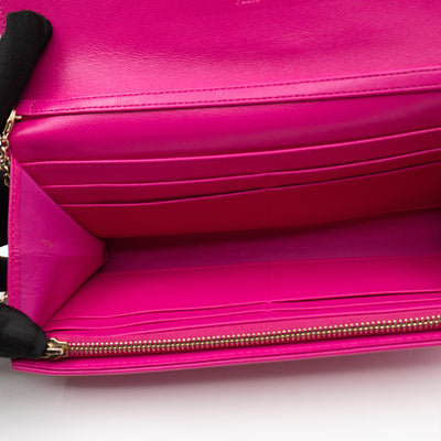 Lady Dior Wallet on Chain Pink Leather